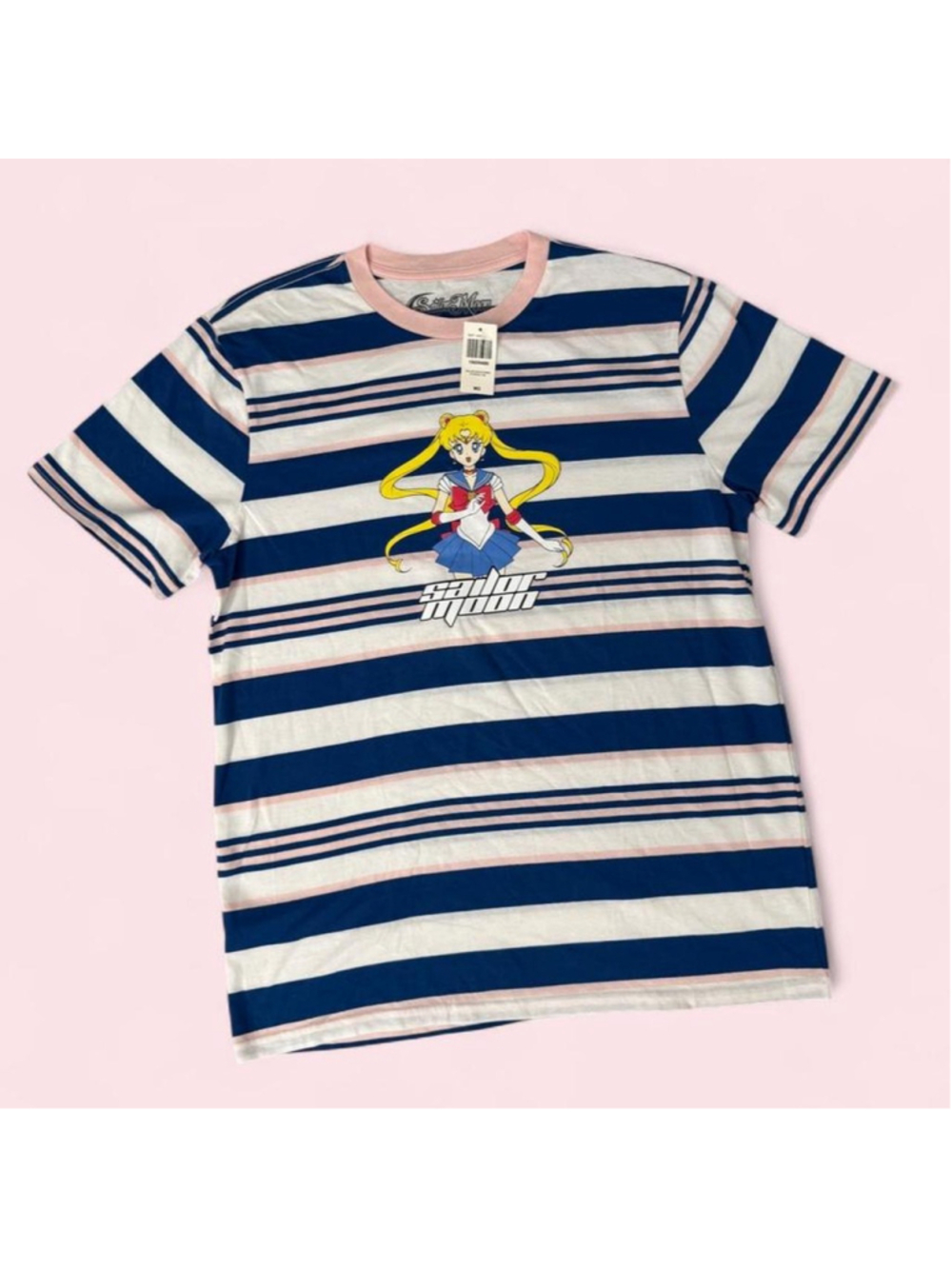 Sailor Moon Portrait Striped Unisex T-Shirt - Size M